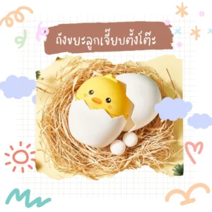 ถังขยะมินิมอล ลายการ์ตูน ถังขยะตัวเป็ด ถังขยะบนโต๊ะ