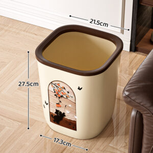 ถังขยะ Pulley Younai Can Home Living Room สไตล์ยุคกลางความจุสูงรูปลักษณ์สูงการ์ตูนน่ารักบาร์เรลสุขา